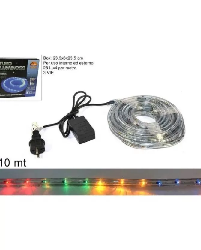 Tubo Multicolor Per Decorazione Natalizia 10 Mt Per Uso Interno/Esterno>DUE ESSE CHRISTMAS Outlet