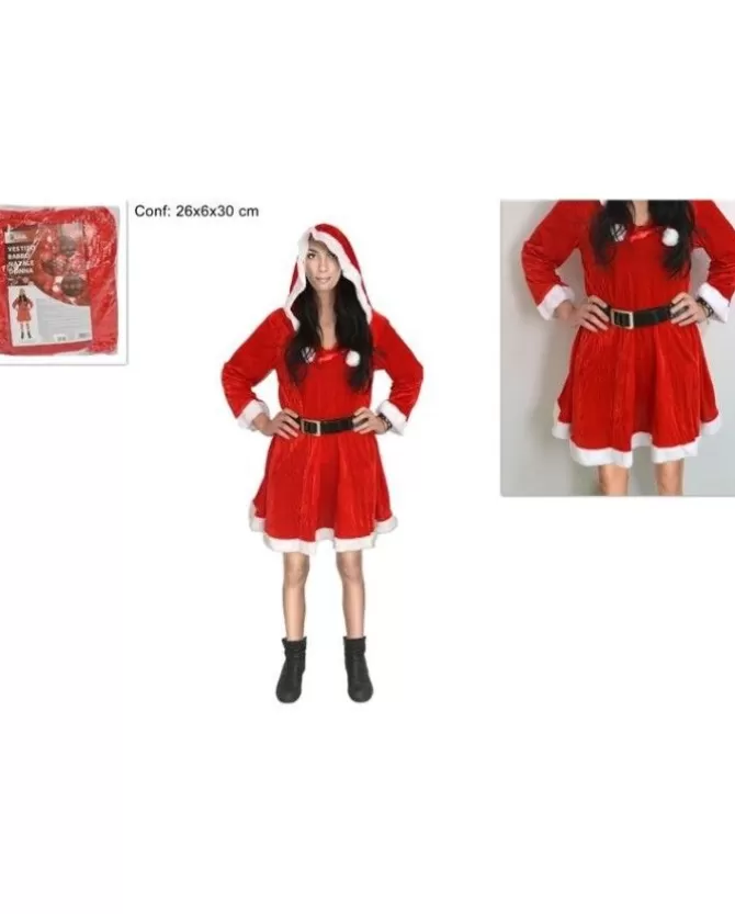 Vestito Femminile Di Velluto Babbo Natale>DUE ESSE CHRISTMAS New