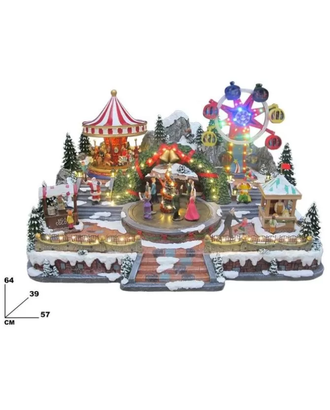 Villaggio Giostrina Di Natale Con Luci Suoni E Movumenti 64X57X39 Cm>MAZZEO Clearance